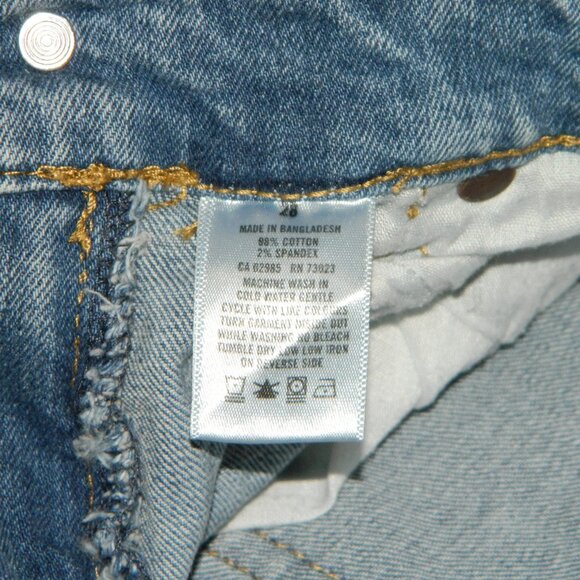 2 fo/$25 AERO Areopostal Men's Unisex Distressed Washed Blue Denim Jeans Size 28 - Picture 12 of 13